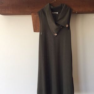 green sweater dress